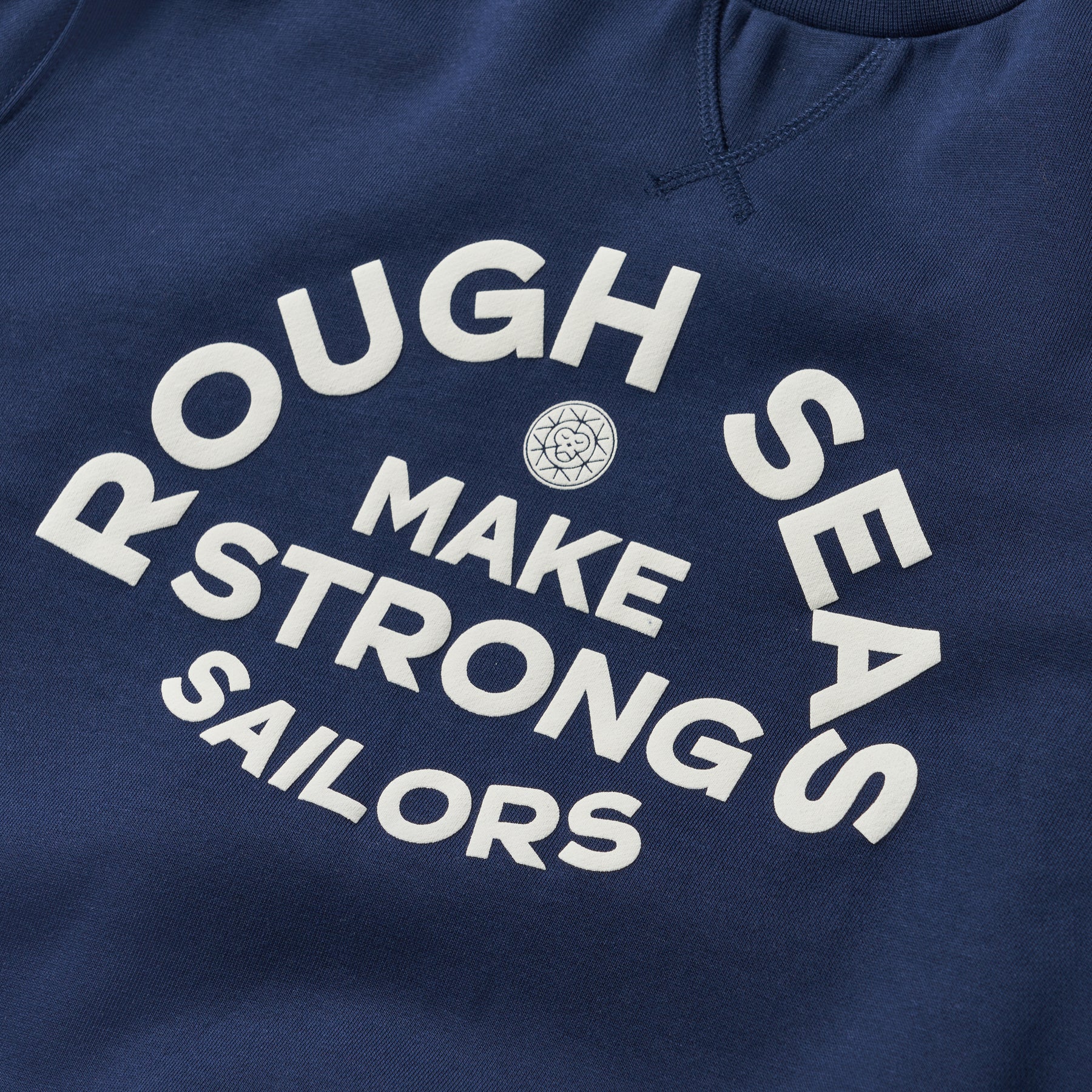 Men's Rough Seas Make Strong Sailors Navy Sweatshirt