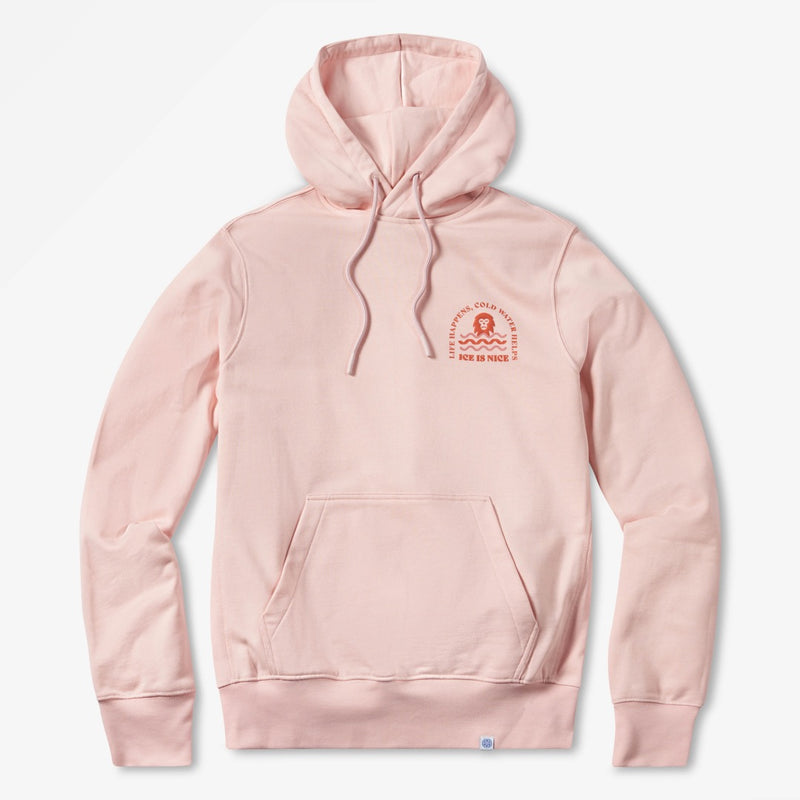 Women's Life Happens Cold Water Helps Pink Hoodie